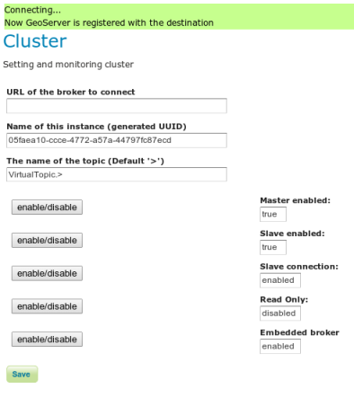 Illustration: Active Clustering Extension connection as Slave